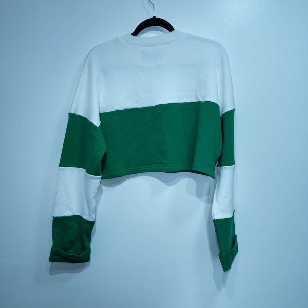 Atoir Sports Club White & Kelly Green Team Player Crop Jumper Sweater 10 NWT - Picture 6 of 8